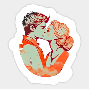 Lip kiss sticker top
